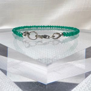 Natural Green Onyx Stone Micro Faceted <b>Beads</b> Fine <b>Bracelets</b> For Women 2MM Handmade Loose <b>Beads</b> Fashion <b>Bracelets</b> Wholesale Price - Product Image 2