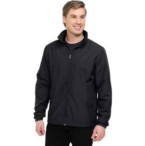 Chaqueta cortavientos impermeable de lona larga y delgada para hombre, diseño personalizado al por mayor, con cremallera, para senderismo y actividades al aire libre. - Product Image 1