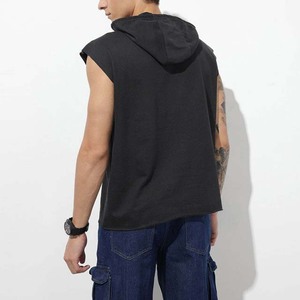 <b>Men's</b> Sleeveless Cotton Gym <b>Vest</b> Size XL Muscle Bodybuilding <b>Compression</b> Tank Top Hood Workout Shirt All Seasons - Product Image 5