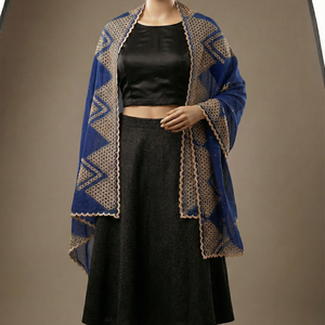 Vente en gros de châles islamiques de grande taille en couleurs assorties |   Voile léger en polyester respirant brodé de fleurs en strass dorés pour l'été au quotidien - Product Image 5