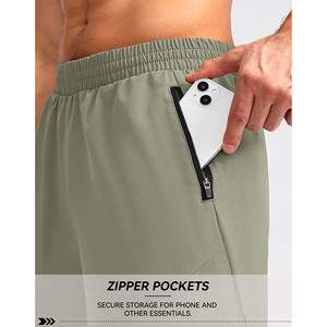 <b>Men's</b> Quick Dry Fitness Gym <b>Shorts</b> For <b>Men</b> Casual Style Joggers Training Pants with Solid <b>Pattern</b> for Bodybuilding and Running - Product Image 5