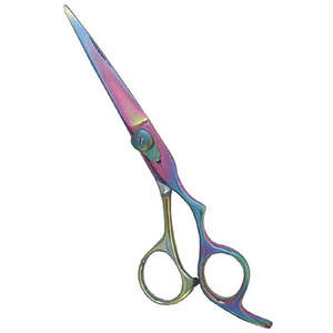 Tijeras de Peluquería Profesionales de Acero Inoxidable 4Cr13, 6 Pulgadas, Hoja Afilada, para Diestros, Mango Largo, Acabado Arcoíris, Envío Rápido - Product Image 4
