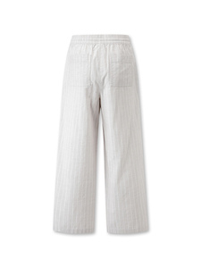 Pantalon en toile pour femme, taille haute, coupe droite, vert olive uni, décontracté, longueur complète, avec poches, fermeture boutonnée - Product Image 3