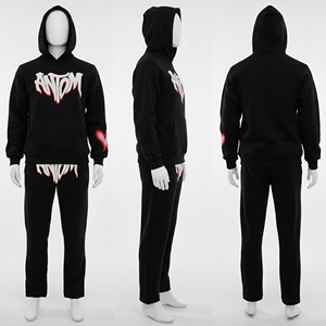 Normal Fitted Customer Size Chart Pakistan Verified Manufacturer 100% Cotton Fleece 400 GSM Hooded Solid Heavyweight Sweatsuits - Product Image 1