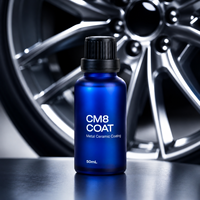 ECOWAY CM8 Revêtement céramique métallique Dureté 9H Technologie hydrophobe anti-poussière Entretien automobile Flacon en verre de 50 ml