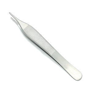 Pinzas Adson Quirúrgicas de Acero Inoxidable de Alta Calidad, 4.75"(12cm), Mordazas Serradas, Uso Hospitalario, Instrumentos Veterinarios - Product Image 1