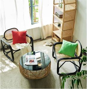 ชุดเฟอร์นิเจอร์หวายทนทาน ดีไซน์ทันสมัย โต๊ะและเก้าอี้สำหรับใช้งานกลางแจ้ง เหมาะสำหรับลานบ้านและอพาร์ตเมนต์ - Product Image 2