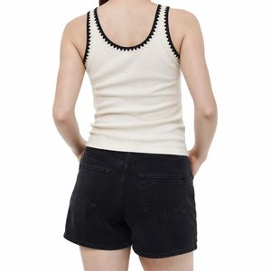 Camiseta sin mangas acanalada para mujer, estilo casual de verano, transpirable, de punto con elastano/poliéster, estilo moderno y ligero. - Product Image 2