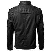 Veste en cuir pour homme, imperméable et coupe-vent, motif lettres brodées, style streetwear