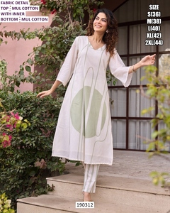 Bandhani Zariya Classic Cotton <b>Women's</b> Floor-Length Quick Dry Sun Protection All Seasons <b>Kurta</b>/Kurti Set - Product Image 3