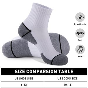 Men's Custom Logo Anti-Slip Spring Cotton <b>Socks</b> White Ankle/Middle/Crew/<b>Knee</b>-<b>Socks</b> Sporty Daily Use ODM OEM - Product Image 6