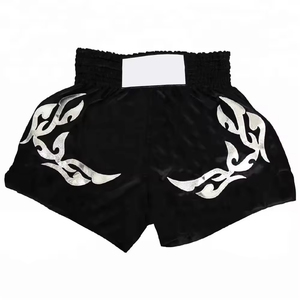 Shorts de Muay Thai en gros par sublimation avec bande élastique, logo personnalisé, lavables, pour sports de combat, arts martiaux, kick-boxing - Product Image 3