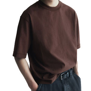 เสื้อยืดทรงหลวมแบบครอปสำหรับผู้ชาย ขายส่งยอดนิยม ไหล่ตก ผ้าฝ้ายแท้ 100% เป็นมิตรกับสิ่งแวดล้อม ระบายอากาศได้ดี รับสั่งทำ - Product Image 2