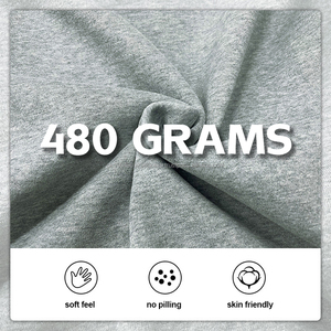 High Quality Custom Logo 480G Cotton Polyester Heavyweight Polar <b>Fleece</b> Blank <b>Oversized</b> Plus Size <b>Men's</b> Unisex <b>Hoodies</b> - Product Image 6