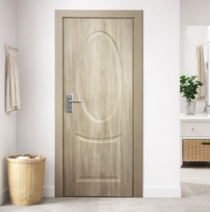 Porte en MDF et bois massif de haute qualité, conçue pour résister à l'humidité et réduire l'étalement des flammes, porte pré-montée, finition intérieure - Product Image 5