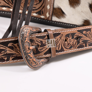 Sac fourre-tout Western Cowgirl en cuir de vachette avec franges en daim – Sac de shopping pour femme en cuir à poils - Product Image 3