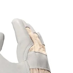 Single Palm 8mil Thickness Leather Rigger Work <b>Gloves</b> Safety Grain Leather Waterproof Breathable Adjustable Wristband for - Product Image 3
