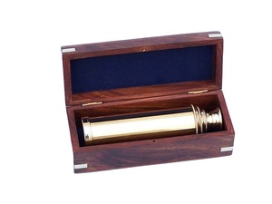 Télescope en laiton vintage maritime antique nautique avec boîte en palissandre 11 "Activités de plein air et activités d'intérieur. - Product Image 5