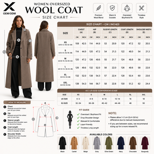 Abrigo de lana extragrande estilo boyfriend para mujer |   Abrigo Largo Premium para Invierno |   Fabricante de Abrigos de Mezcla de Lana Personalizados OEM ODM |   OEM de Moda - Product Image 6