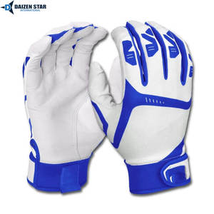 Gants de frappeur de baseball en cuir légers, flexibles, durables, paume de haute qualité, confortables, fermeture auto-agrippante, droit/gauche - Product Image 2