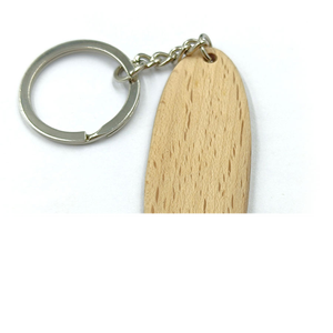Porte-clés en bois personnalisé avec gravure laser promotionnelle, logo de planche de surf - Product Image 2