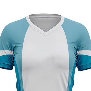 Fabricant de vêtements de baseball au Pakistan – Maillots de softball respirants, grande taille, couleur unie noire, avec logo, manches courtes, col en V, OEM - Product Image 4