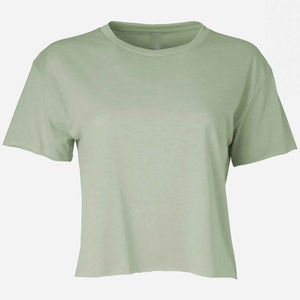 Top Corto de Moda para Mujer con Cuello Redondo, Color Sólido, Manga Corta, Tejido de Punto Acanalado, Ajustado al Cuerpo, Informal para Uso Diario en Verano - Product Image 5