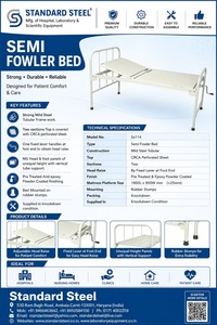 Cama Hospitalaria Semi Fowler con Respaldo Manual Ajustable para Pacientes en Hospitales, Clínicas y Salas de Hospitalización - Product Image 2