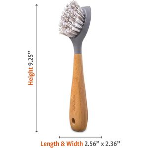 Cepillo Raspador de Hierro Fundido Tenacious C con Mango de Bambú, Cepillo de Limpieza Duradero para Platos, Ollas, Sartenes y Hierro Fundido - Product Image 5
