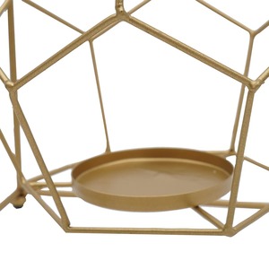 Decorative Antique Style Geometric <b>Brass</b> <b>Lantern</b> Candle Holder Heat Resistant Home Decoration - Product Image 2
