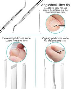 Herramienta Profesional de Alta Calidad para Levantar Uñas Encarnadas, Reutilizable, de Acero Inoxidable, Doble Cara, para Manicura y Pedicura - Product Image 3