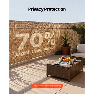 "Natural Reed <b>Screens</b> & Room Dividers 4 ft X 16.4 ft 2 Pack <b>Decorative</b> Reed Fencing Roll" - Product Image 3