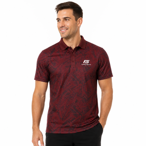 Custom Logo Sublimated Quick Dry Men's Sports <b>Polo</b> <b>Shirt</b> Breathable Performance Golf Tee Geometric Print Training Athletic Wear - Product Image 3