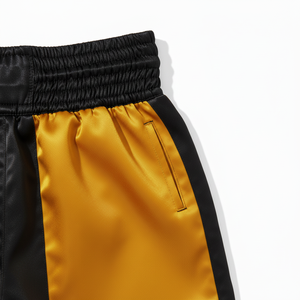 Shorts de boxe d'entraînement de haute qualité, en gros, fabriqués en usine, unis, extensibles, pour le combat athlétique, le MMA, le kick-boxing et le Muay Thai - Product Image 5