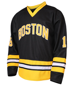 Maillot de hockey homme noir, rouge et blanc pour les Jeux d'hiver 2026 – Impression par transfert thermique de haute qualité - Product Image 4