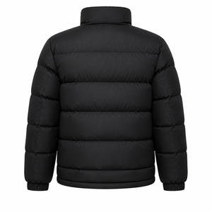 High Quality Solid Color Men Puffer Jacket Thick Padding Windproof Cold Resistant Stand Collar Plain Male Winter <b>Bubble</b> <b>Coat</b> Lot - Product Image 2