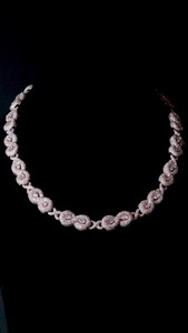 Luxury Women's S925 Moissanite <b>Statement</b> <b>Necklace</b> Round Brilliant Cut Flower Design Bezel Setting Wedding Jewelry - Product Image 4