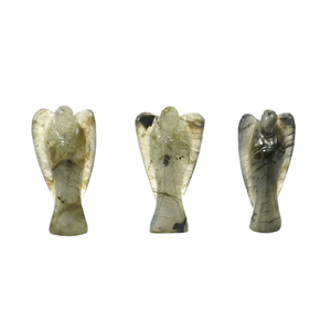 Venta al por mayor 2 pulgadas ojos de tigre bolsillo ángeles Jilani tallado Feng Shui estilo ágata Ángel piedra preciosa piedra semipreciosa arte coleccionable - Product Image 5