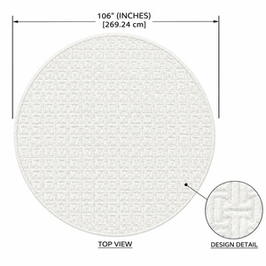 พรมขนสัตว์รูปทรงสี่เหลี่ยมผืนผ้า ขนาด 106 นิ้ว สีขาว นิวซีแลนด์ สไตล์โมเดิร์น สำหรับห้องนั่งเล่น กันลื่น เหมาะสำหรับสัตว์เลี้ยง ขนปานกลาง - Product Image 1