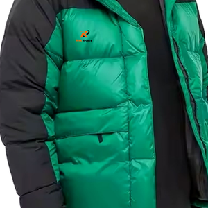 Chaqueta acolchada informal con logotipo personalizado del fabricante, cuello tipo embudo, de alta calidad para invierno. - Product Image 6