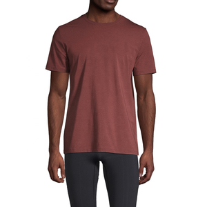 T-shirt décontracté pour homme en coton 100 %, à séchage rapide, avec tricot fin et manches unies respirantes - Product Image 6