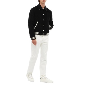 Chaqueta Cardura abotonada de lona de algodón para hombre, venta al por mayor, 2025, soporte marinero, invierno, equipo universitario de béisbol, estilo Letterman, inspirado en lana - Product Image 2