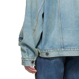 เสื้อฮู้ดดี้เดนิมผู้ชาย ลดราคาพิเศษสำหรับฤดูหนาว รับสกรีนโลโก้ ผ้าฝ้าย 100% สีพื้น ย้อมสีทั้งตัว แบบสวมหัว - Product Image 6