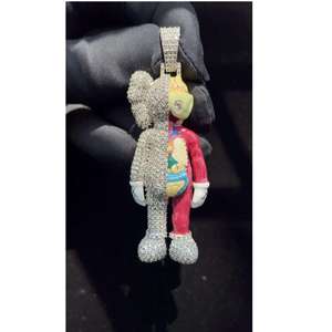 Collar con Colgante de Mickey Mouse Estilo Hiphop, Certificado GRA, Plata 925, Moissanita, Perla de Agua Dulce, Corte Brillante, Regalo Unisex de Lujo - Product Image 2