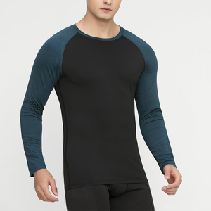 T-shirts de compression pour hommes, coupe slim, manches longues, respirants, séchage rapide, noirs, pour la course à pied et la gym - Product Image 3