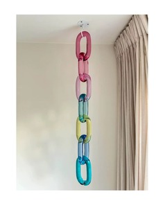 Chaîne à maillons en résine peinte à la main, artisanale, de qualité export, style moderne et élégant, pour colliers et sacs à main - Product Image 1
