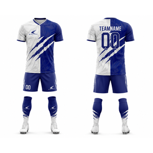 Servicio OEM de Uniformes Deportivos, Manga Corta, Transpirable, 100% Poliéster, Nombre del Jugador Impreso por Transferencia de Calor en la Parte Delantera, Paquete de Uniformes de Fútbol para Equipos - Product Image 2