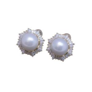 12-13mm Flawless Scarce S925 Pure <b>Silver</b> Super <b>Stud</b> Earrings Pearlescent Natural Pearl Comparable Australian White Fashionable - Product Image 5