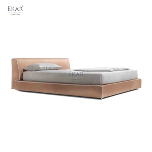 <span class=keywords><strong>Letto</strong></span> Moderno Minimalista <span class=keywords><strong>con</strong></span> Testiera Bassa, Elegante Struttura Imbottita per Camera da <span class=keywords><strong>Letto</strong></span>, Hotel o Appartamento - Product Image 1