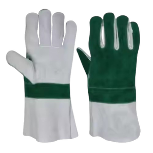 Gants de sécurité en cuir de vachette pleine fleur de qualité supérieure, durables, anti-coupure, résistants à la chaleur, anti-vibrations, antidérapants, avec manchette de sécurité - Product Image 6